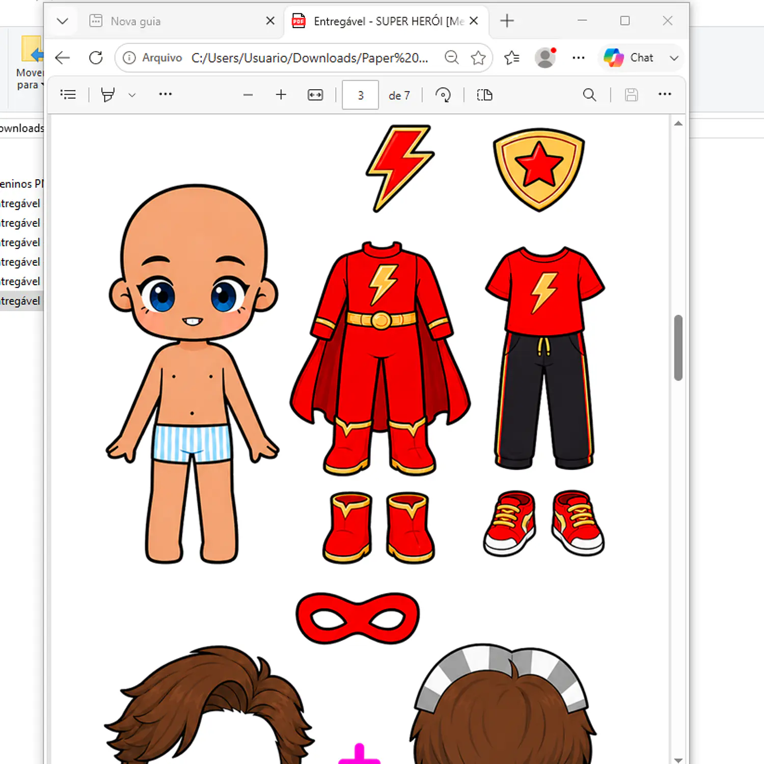 Arquivo Pack Bonecas De Papel - Pdf 7