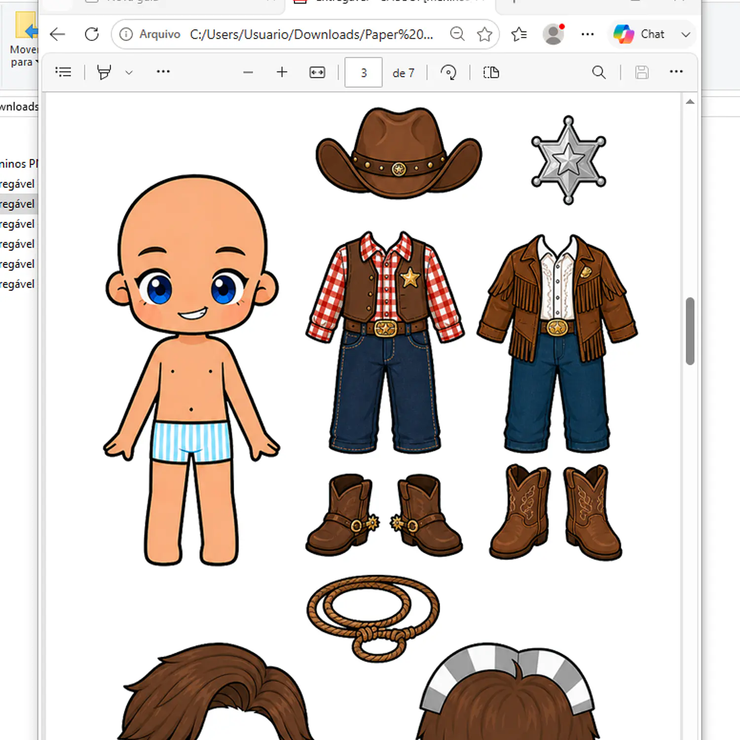 Arquivo Pack Bonecas De Papel - Pdf 8