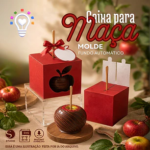 Arquivo Caixa Maçã - Molde Limpo - Criar bv