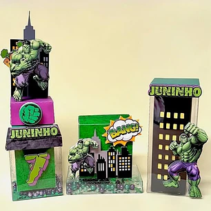 Arquivo Trio Caixas Acetato Hulk