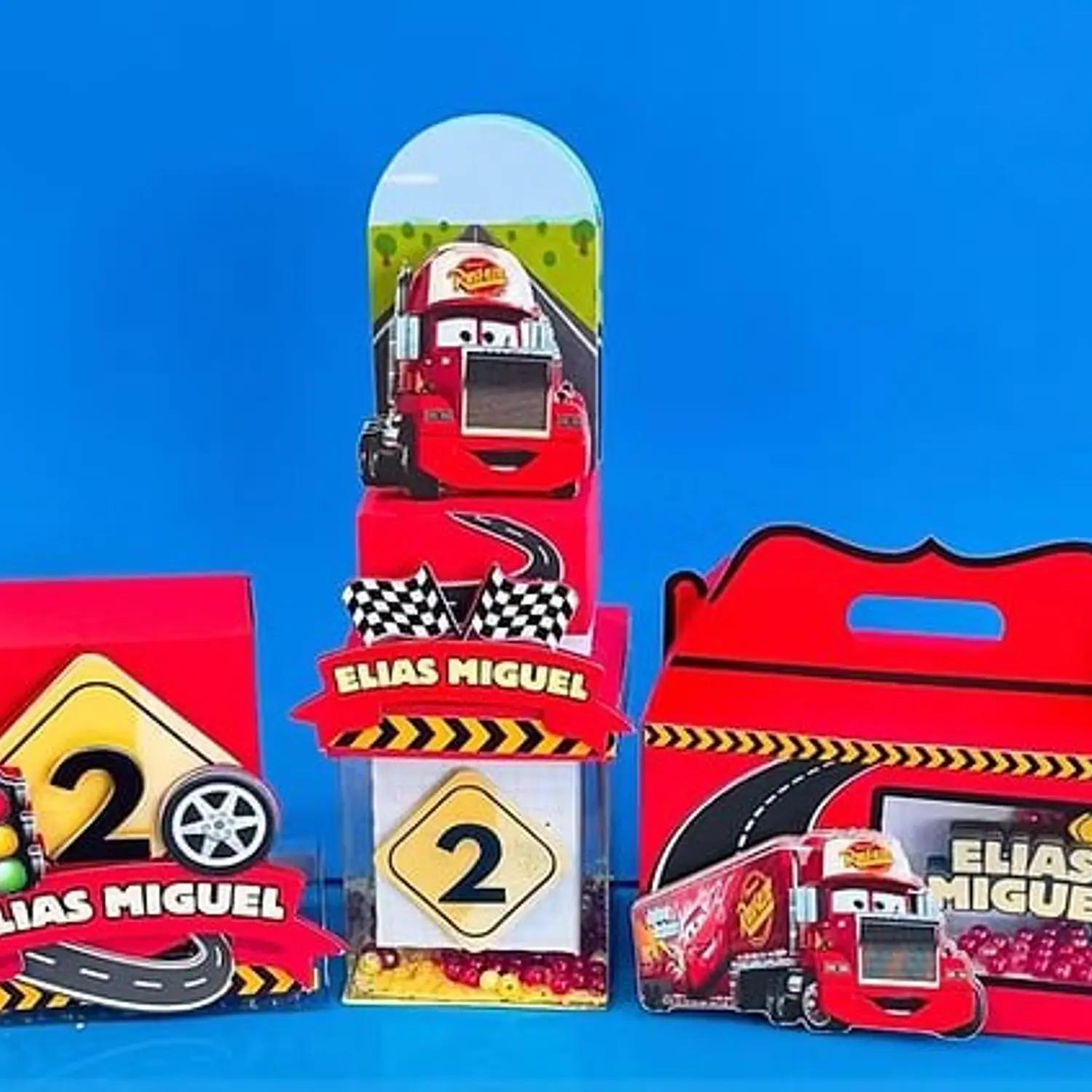 Arquivo Trio De Caixas Carreta Carros Disney