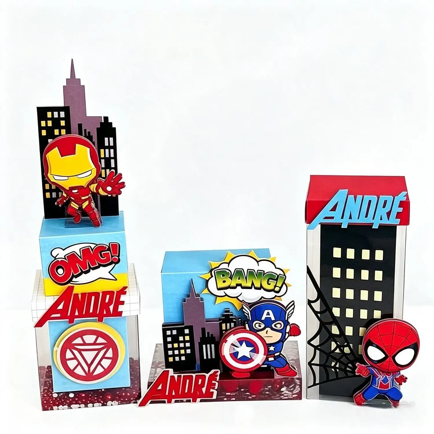 Arquivo Trio De Caixas Vingadores
