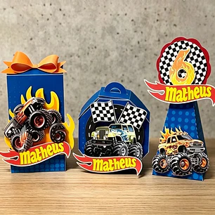 Arquivo Trio De Caixas Monster Truck