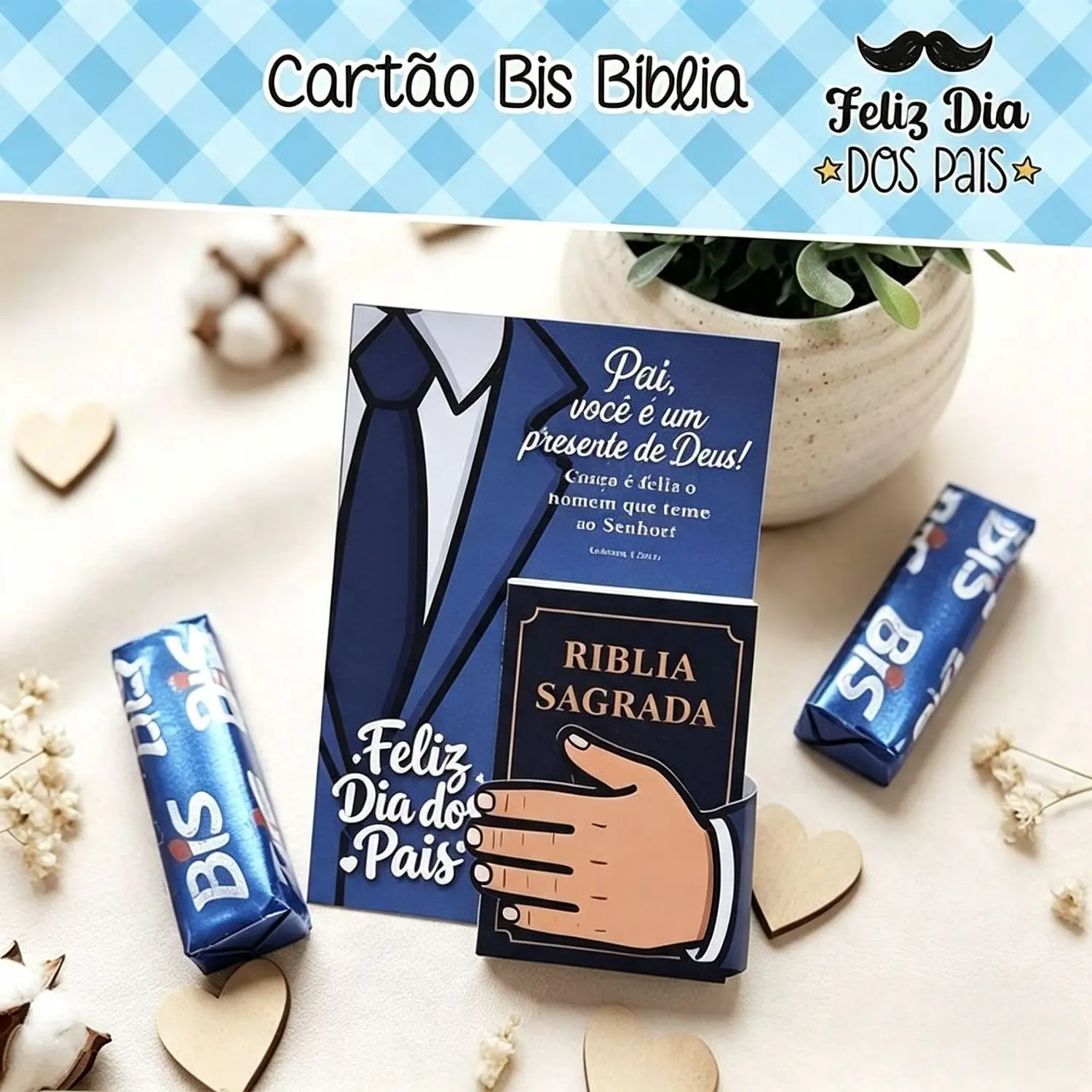 Arquivo Cartão Bíblia Dia Dos Pais - Pdf e Studio - Art ideia 1