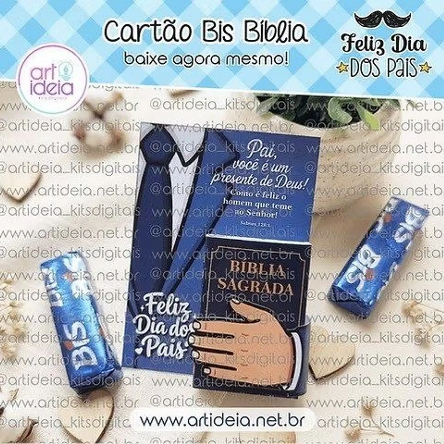 Arquivo Cartão Bíblia Dia Dos Pais - Pdf e Studio - Art ideia 2