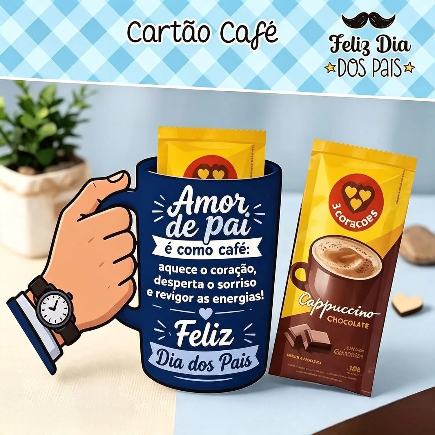 Arquivo Cartão Café Dia Dos Pais - Pdf e Studio - Art ideia  1