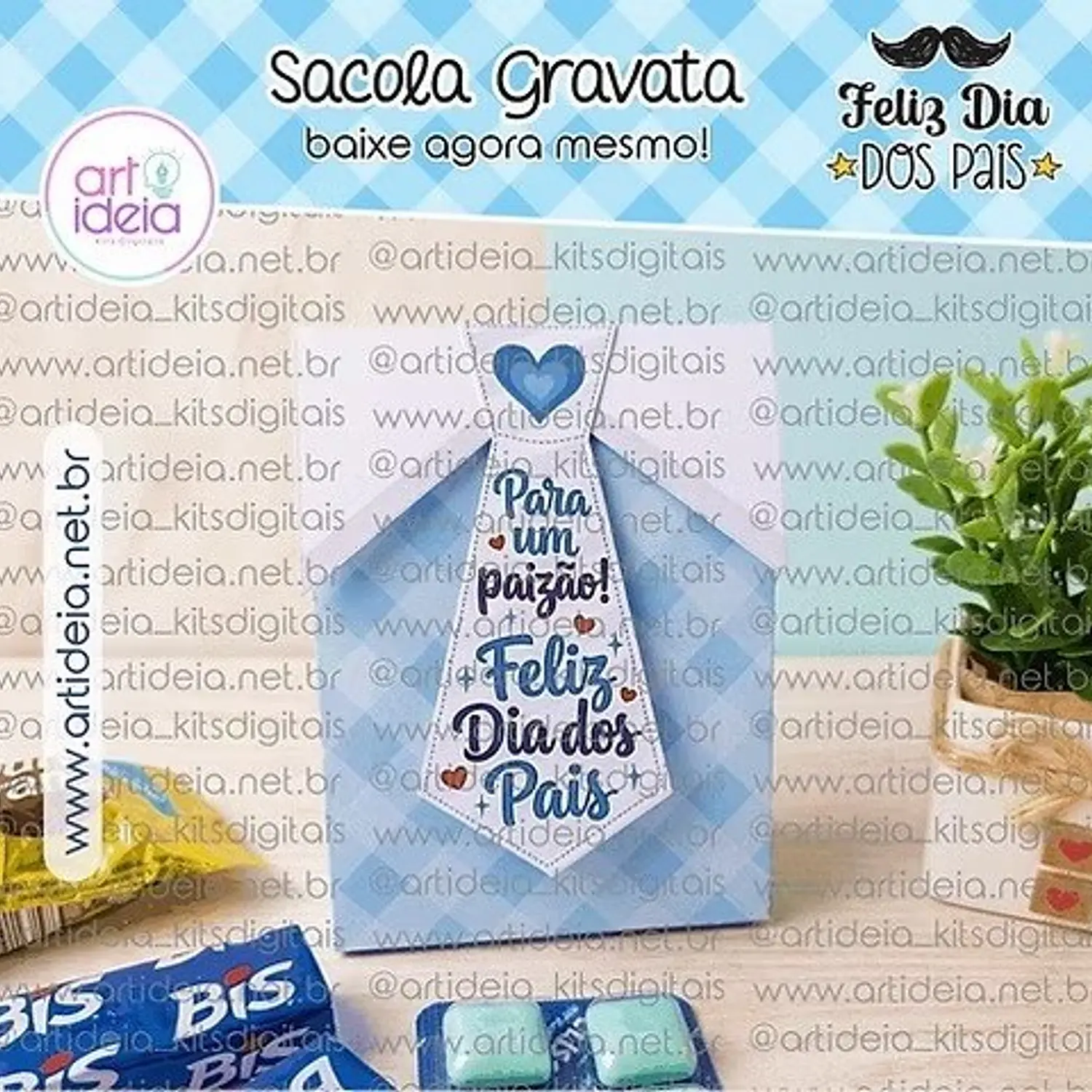 Arquivo Caixa Sacola Gravata - Dia Dos Pais - Pdf e Studio - Art ideia   2