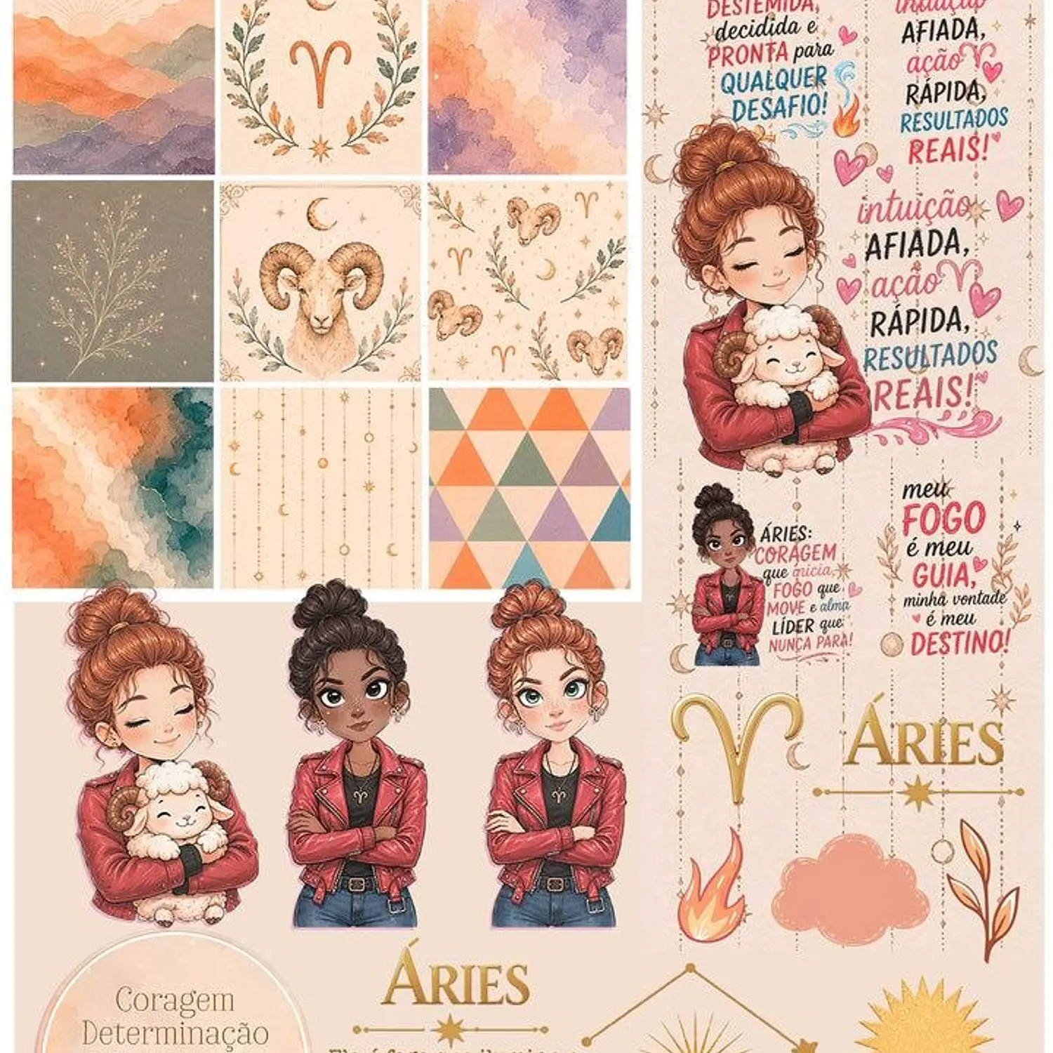 Kit Digital Signos Zodíacos - Combo Ilustrações - Tita 3