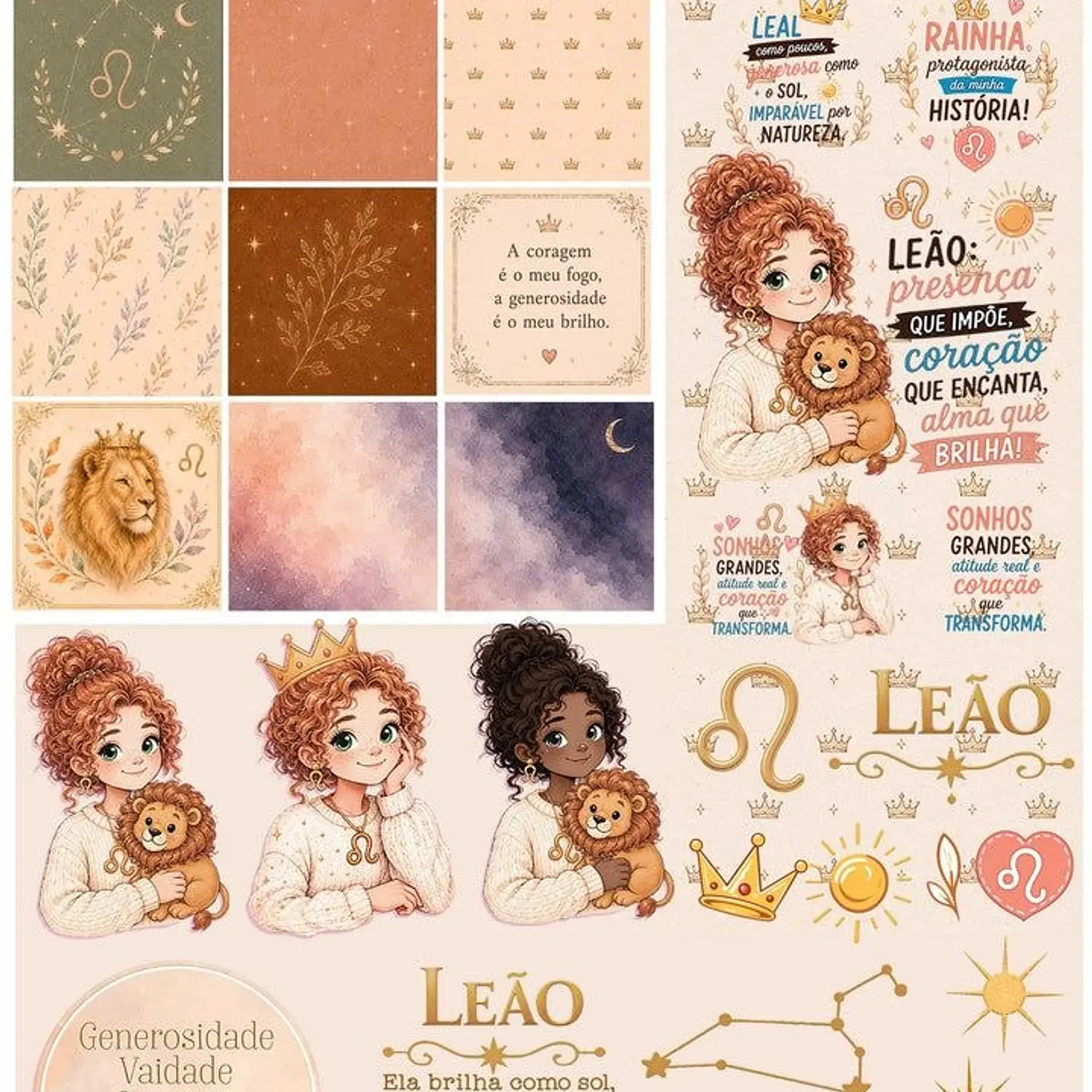 Kit Digital Signos Zodíacos - Combo Ilustrações - Tita 9