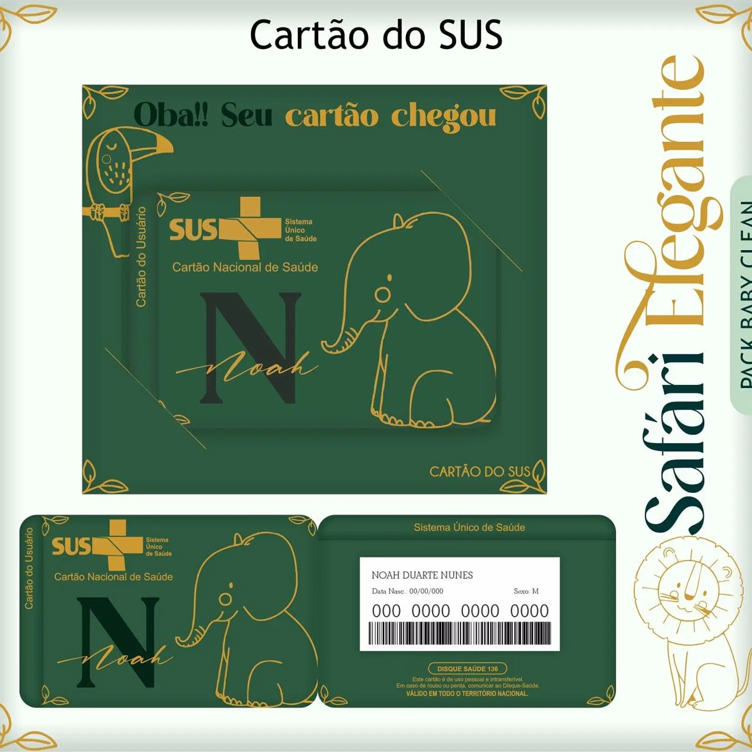 Encadernação Kit Caderneta Safari Verde Elegante 2