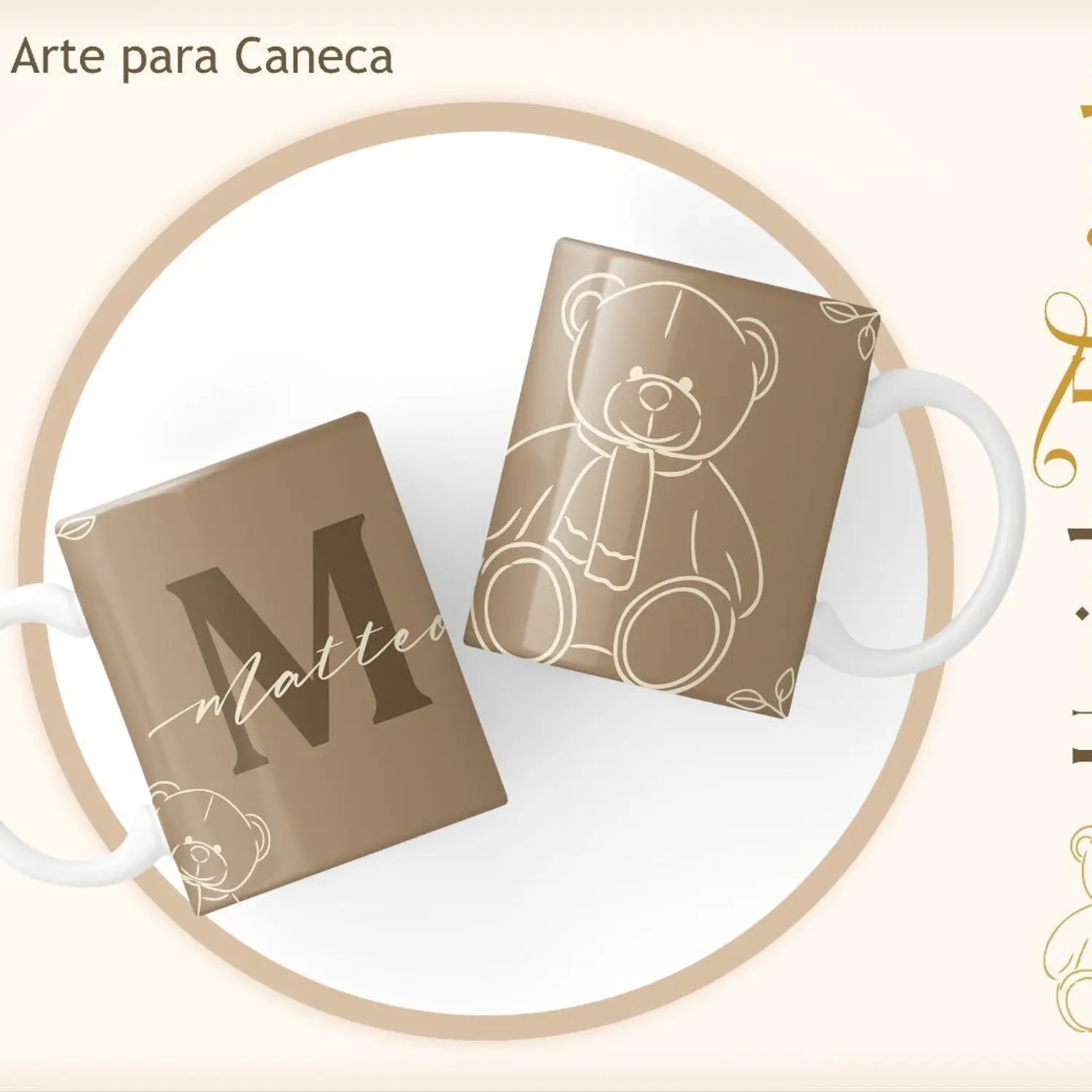 Encadernação Kit Caderneta Ursinho Elegante Clean 5