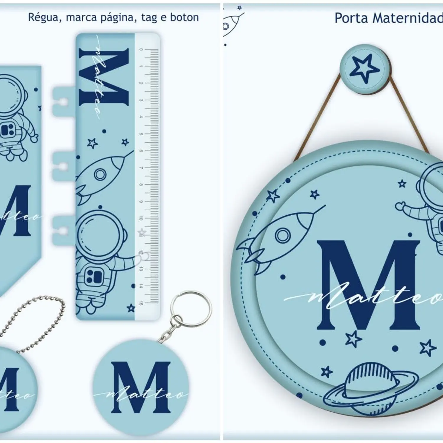 Encadernação Kit Caderneta Astronauta Elegante Clean 2