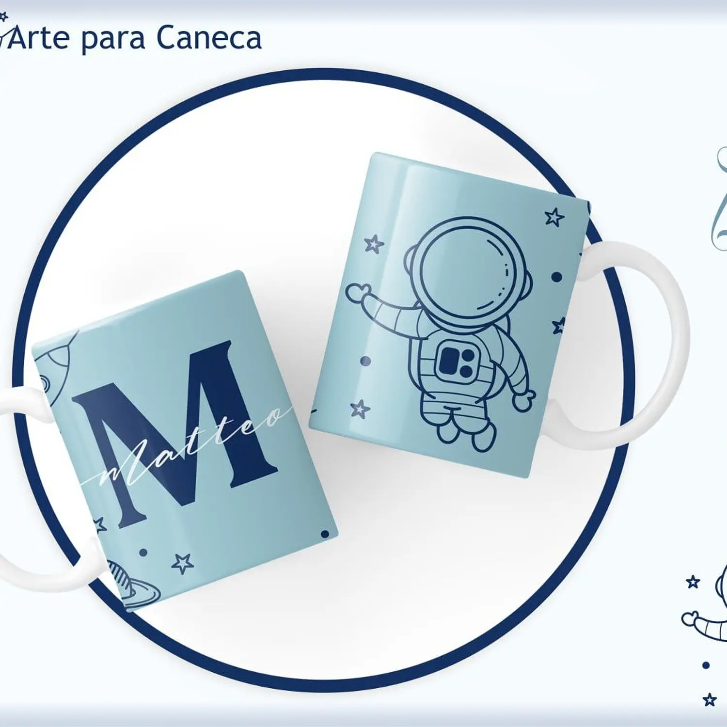 Encadernação Kit Caderneta Astronauta Elegante Clean 3