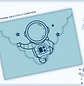 Encadernação Kit Caderneta Astronauta Elegante Clean - Thumbnail 5