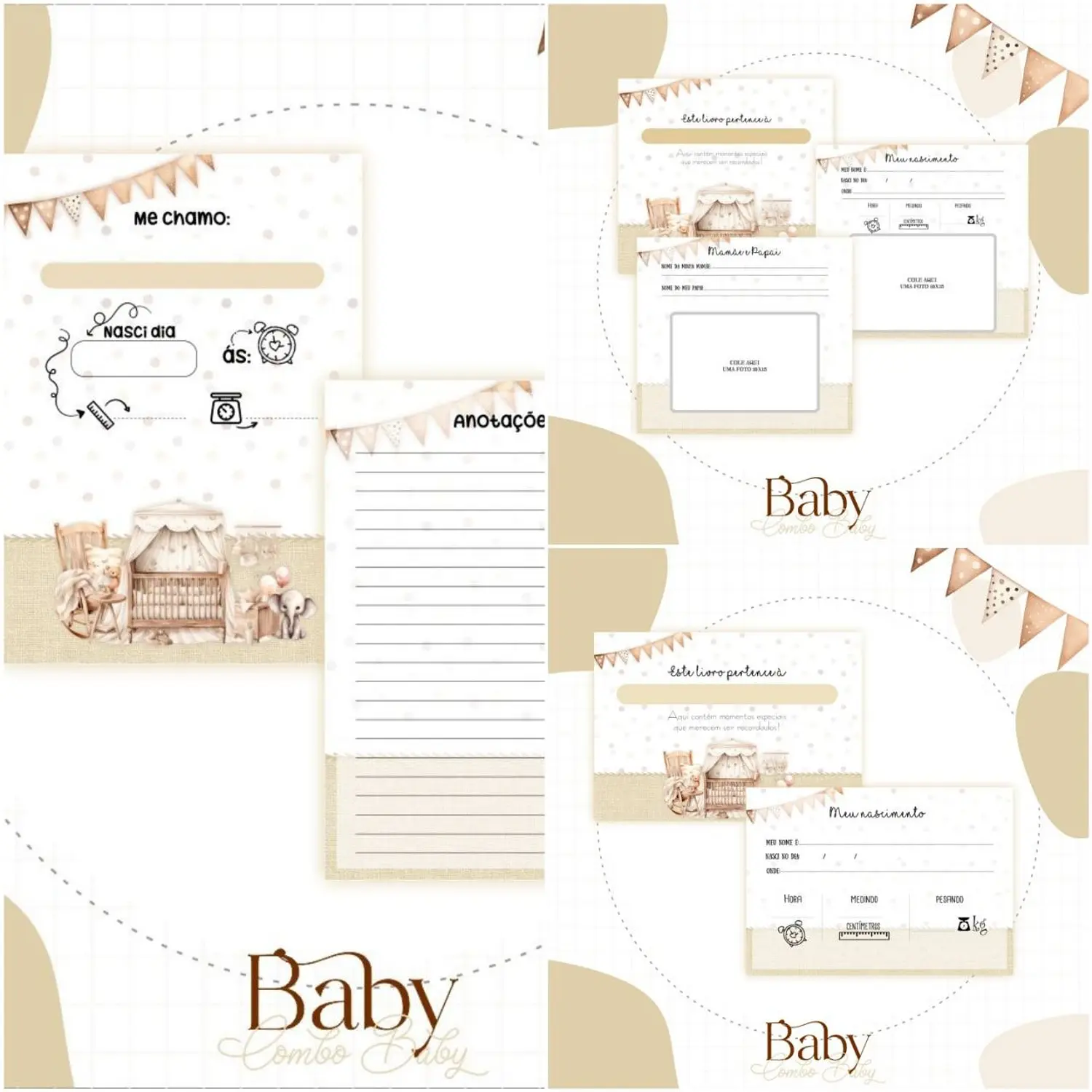 Encadernação Caderneta Baby Nude Clean 3