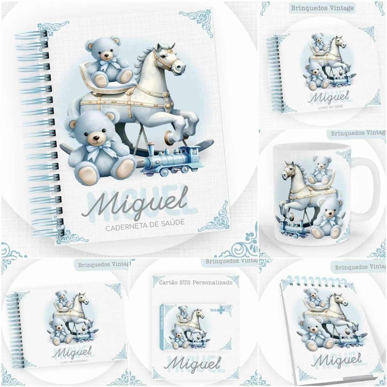 Encadernação Kit Caderneta Brinquedos Vintage - Pamella Vieira  7