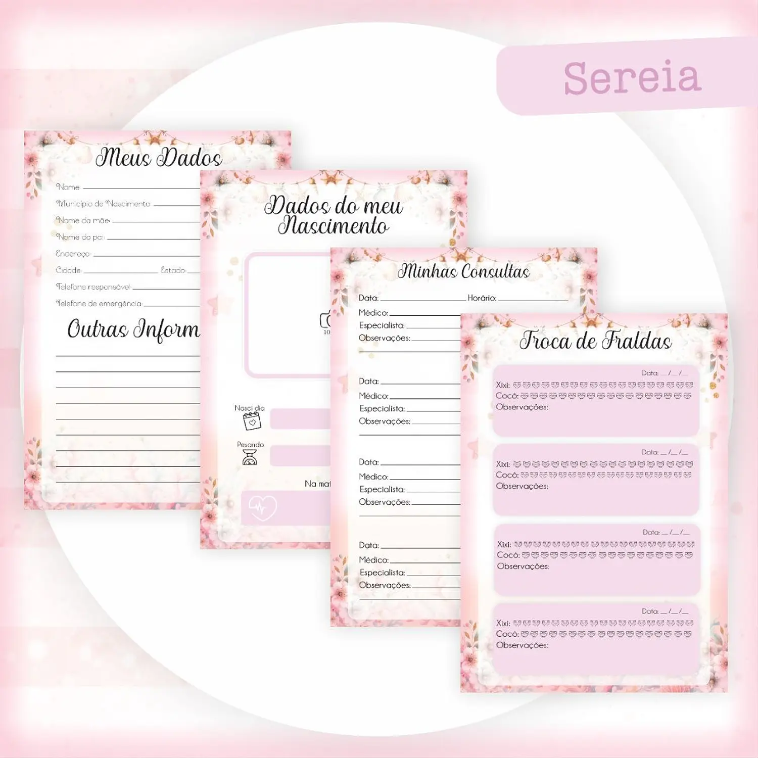 Encadernação Kit Caderneta Sereia - Pamella Vieira  6