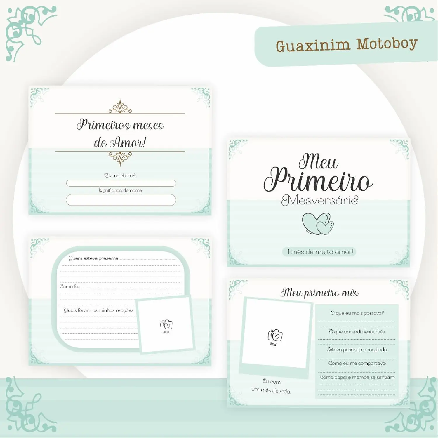 Encadernação Kit Caderneta Guaxinim Motoboy - Pamella Vieira 3