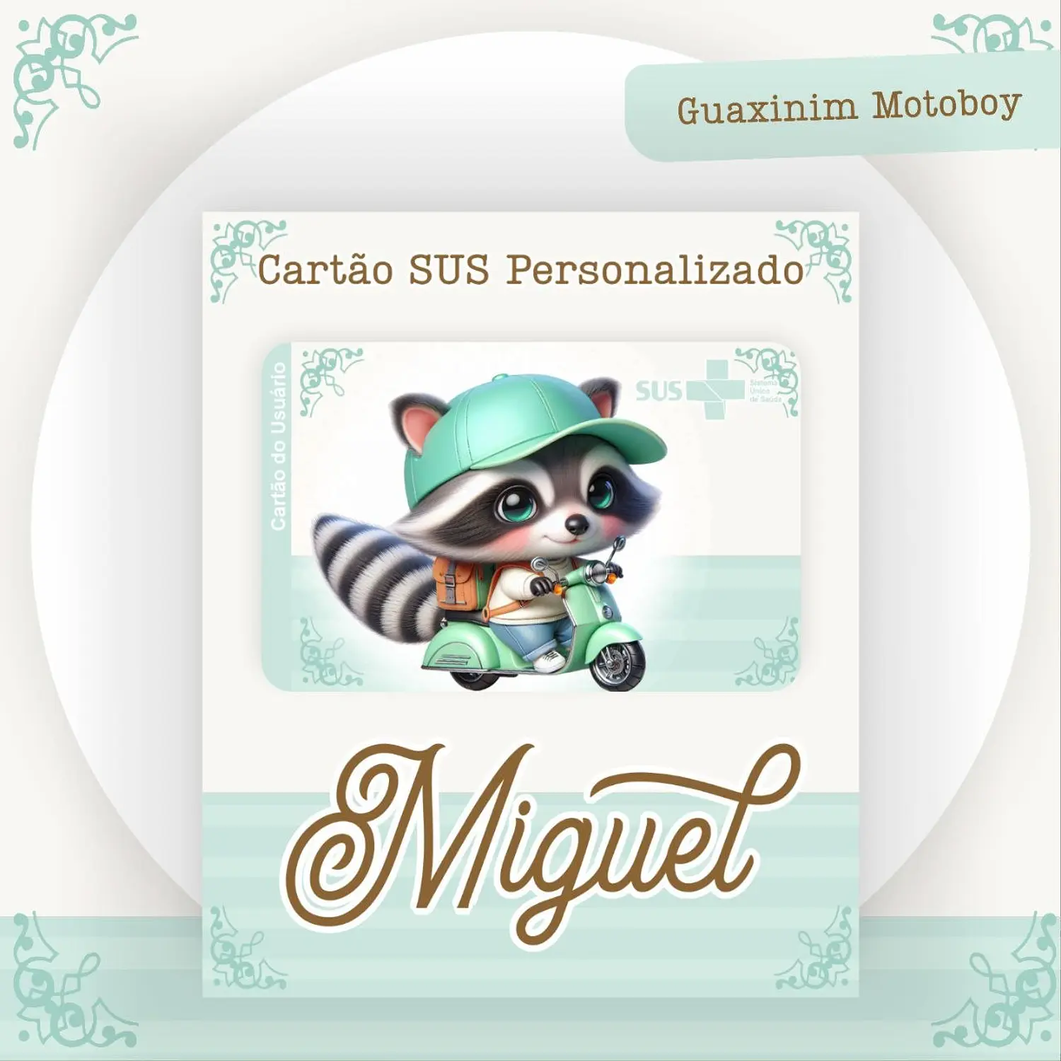 Encadernação Kit Caderneta Guaxinim Motoboy - Pamella Vieira 6