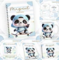 Encadernação Kit Caderneta Panda Skatista - Pamella Vieira - thumbnail 7