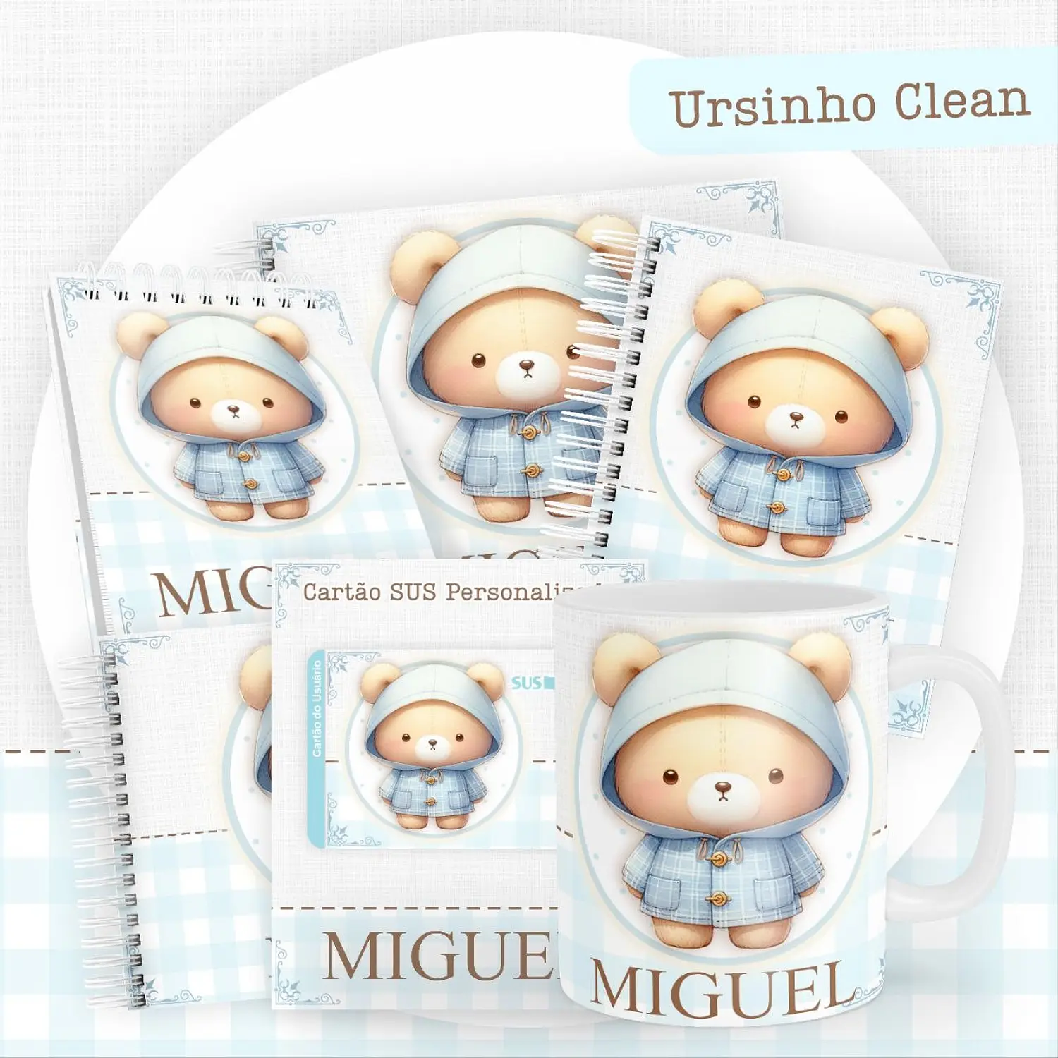 Encadernação Kit Caderneta Ursinho Clean - Pamella Vieira 1