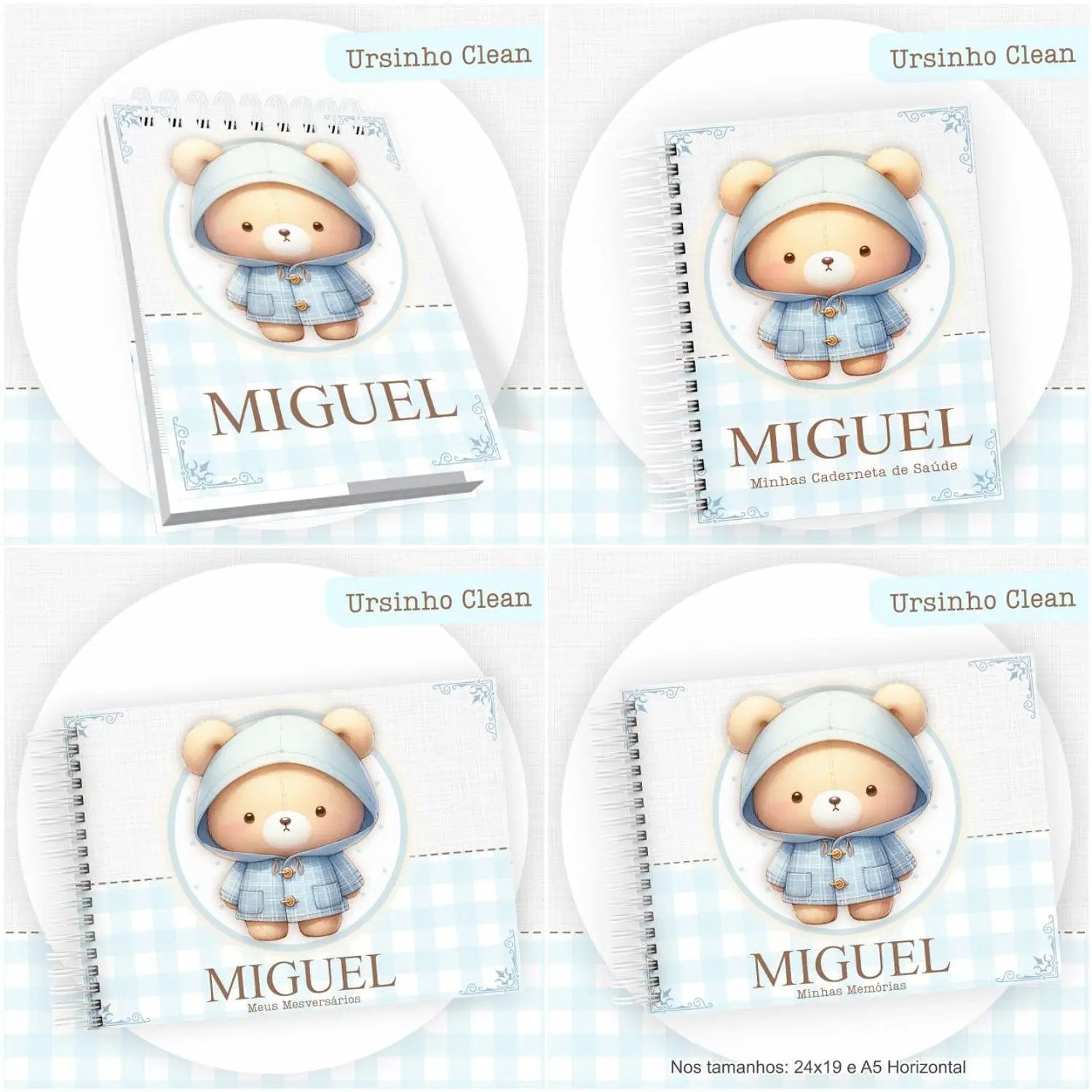 Encadernação Kit Caderneta Ursinho Clean - Pamella Vieira 6