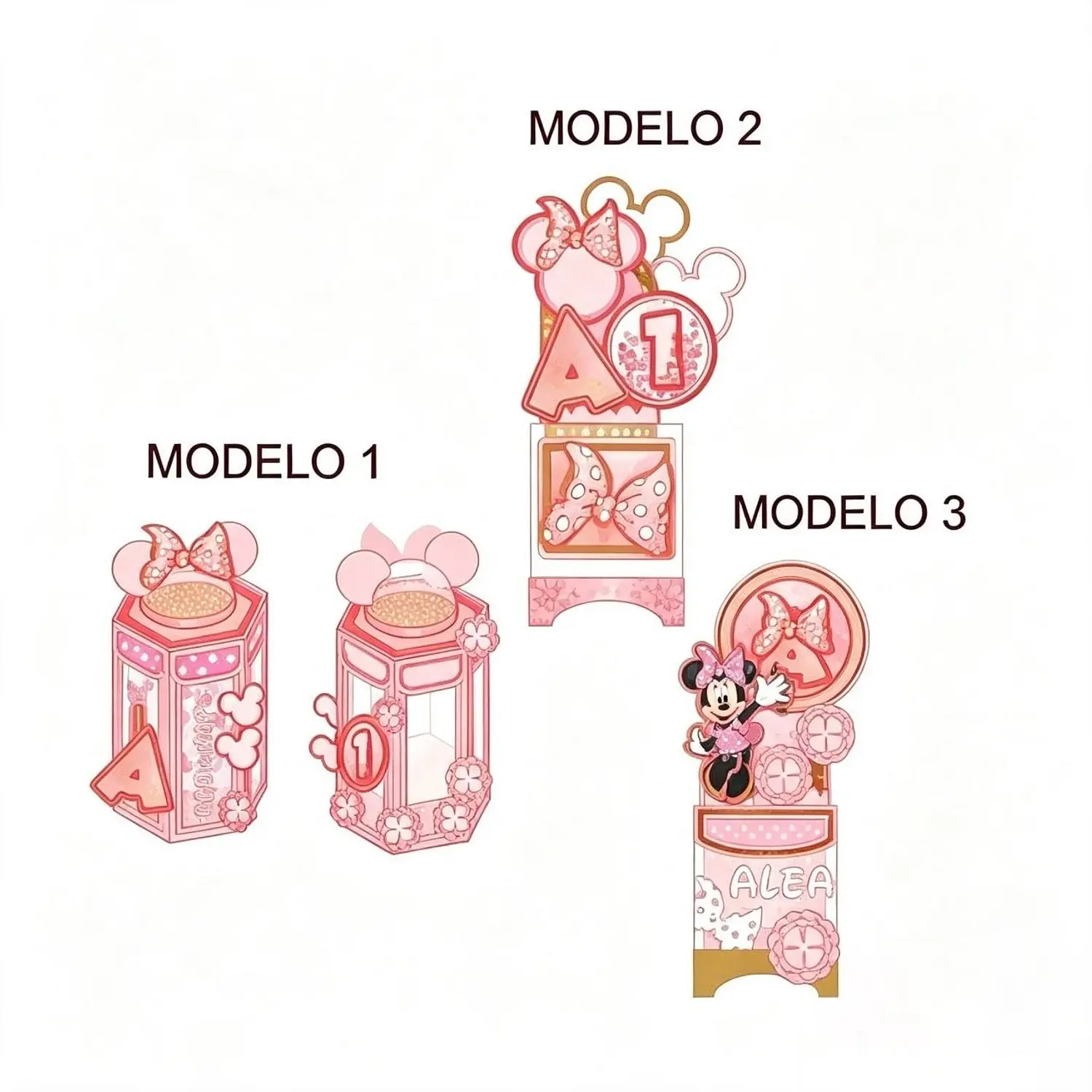 Arquivo Trio De Caixas Box Luxo Supremo Minnie Rosa 2