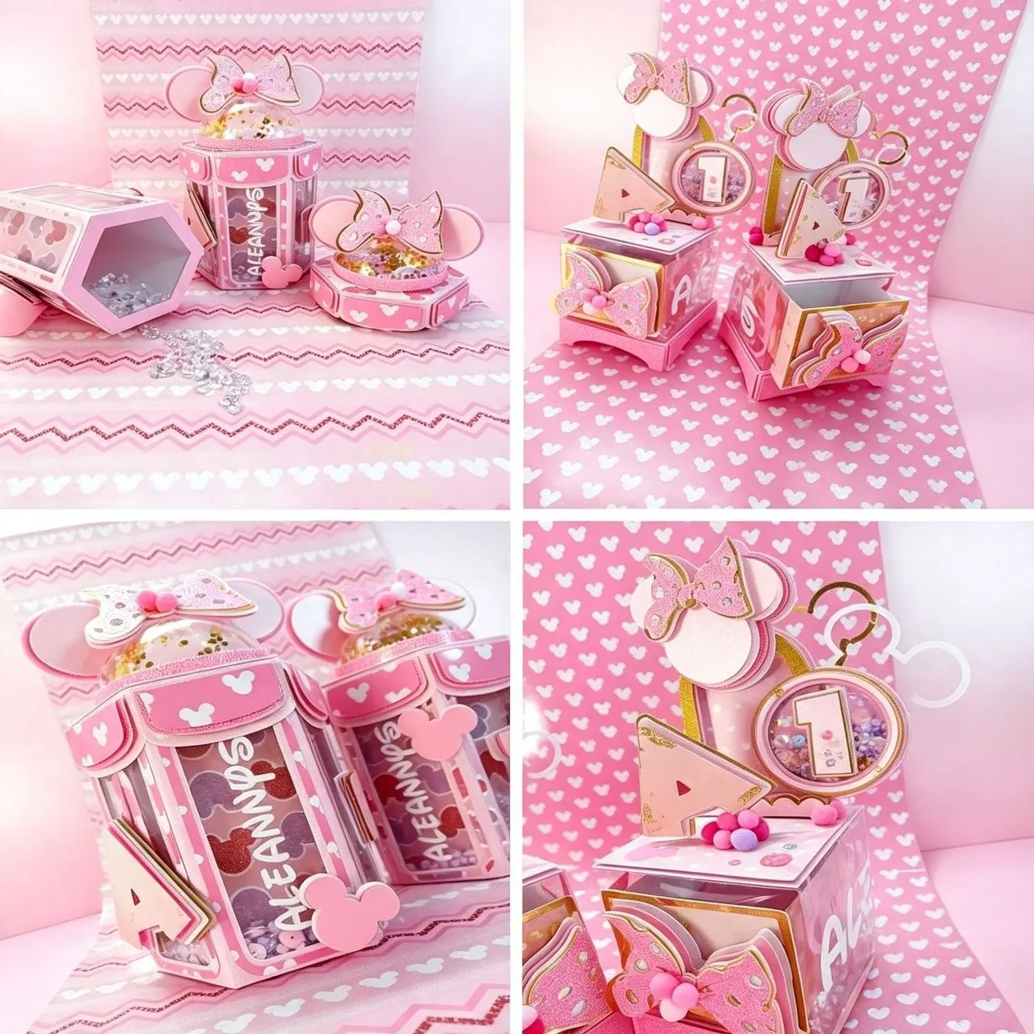 Arquivo Trio De Caixas Box Luxo Supremo Minnie Rosa 1