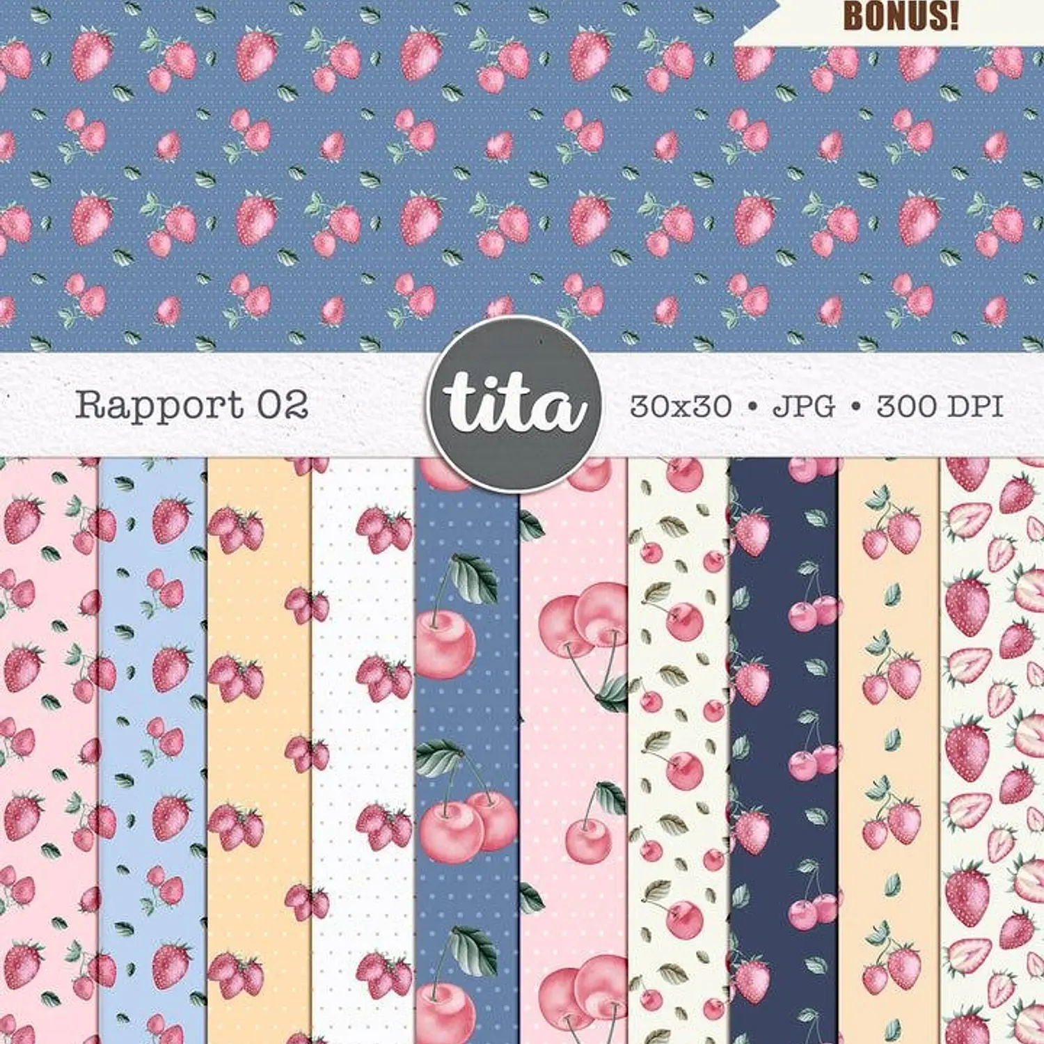 Kit Digital Doceria Da Alice Aquarela - Ilustrações e Papéis - Tita 8