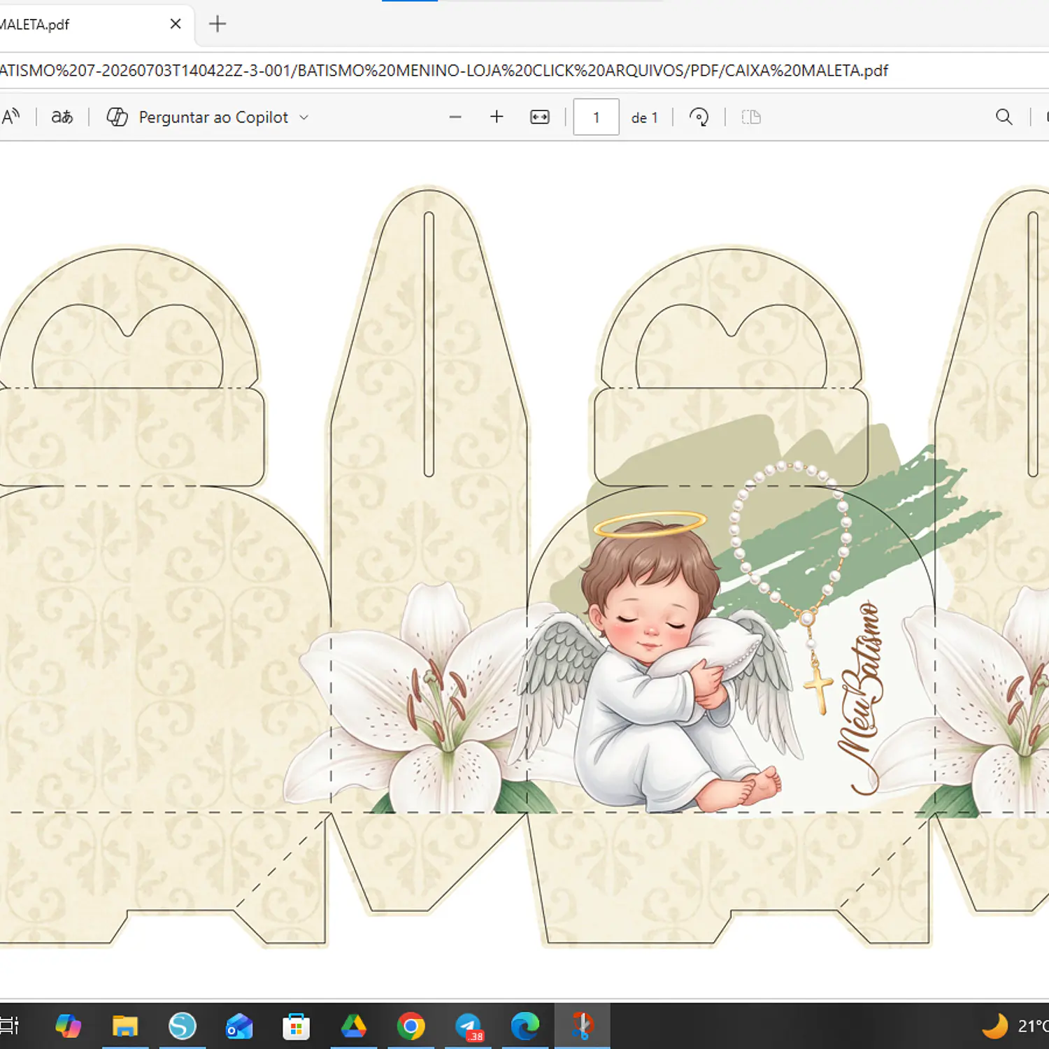 Arquivo Batismo Menino - Pdf e Studio - Criar bv 2
