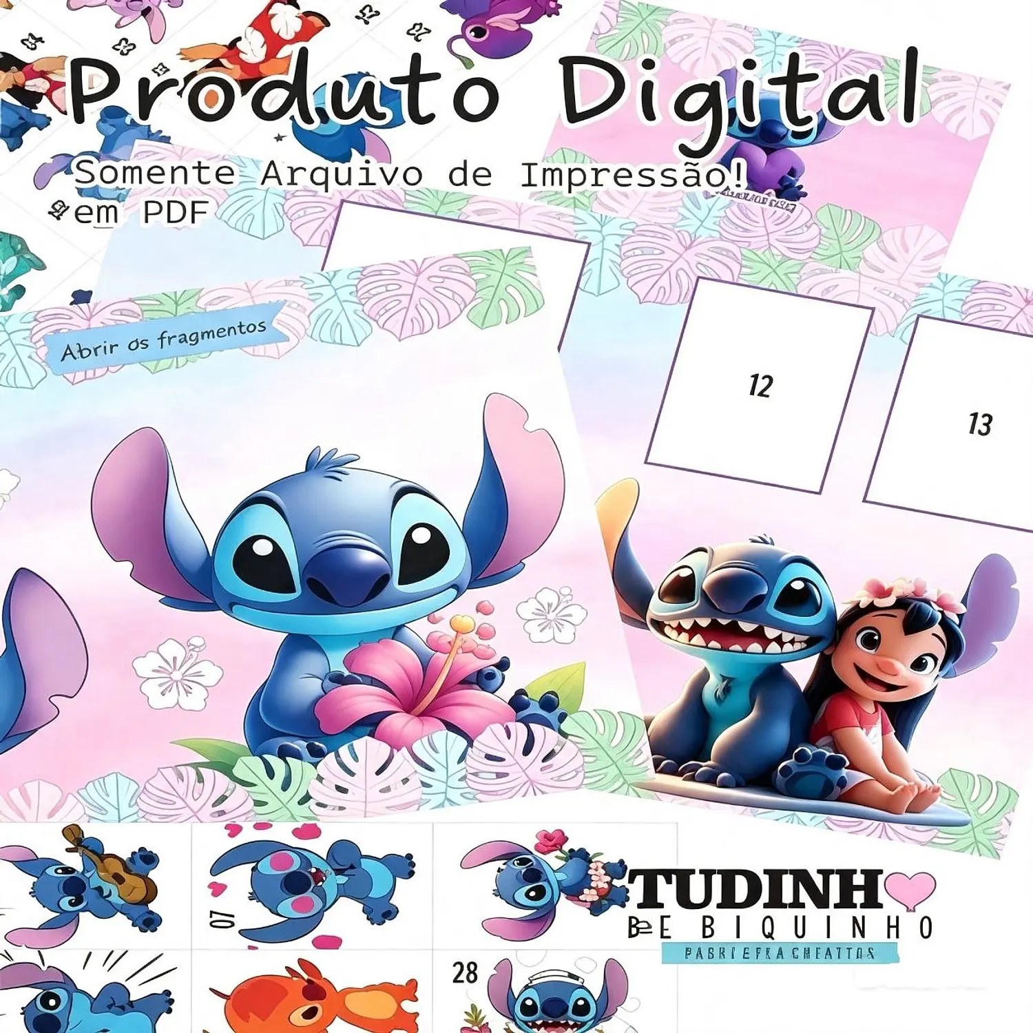Arquivo Digital Álbum De Figurinhas Stitch - PDF - Tudinho de Biquinho