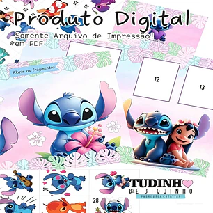 Arquivo Digital Álbum De Figurinhas Stitch - PDF - Tudinho de Biquinho