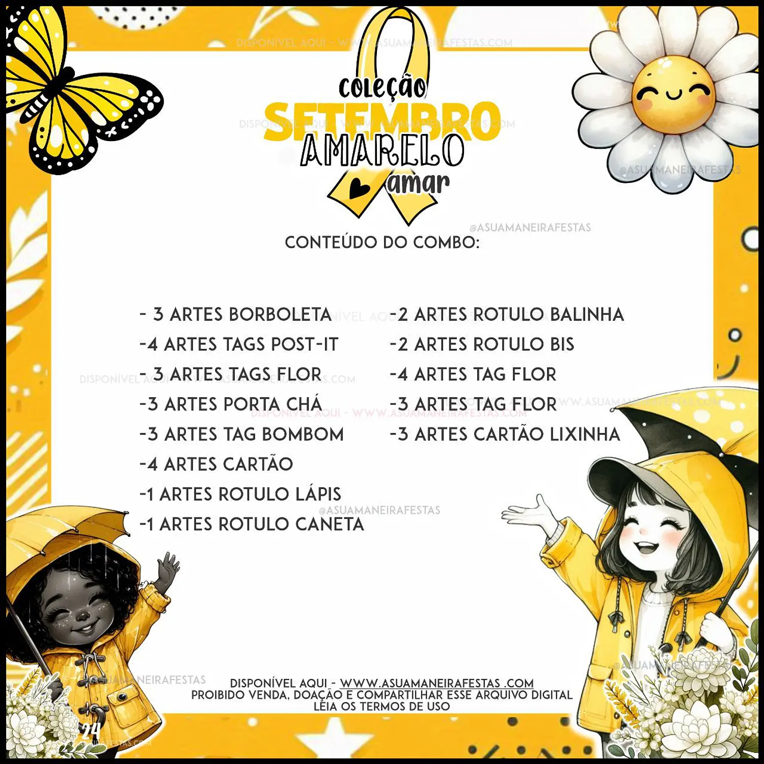 Arquivo Digital Combo Setembro Amarelo - Pdf e Png 7