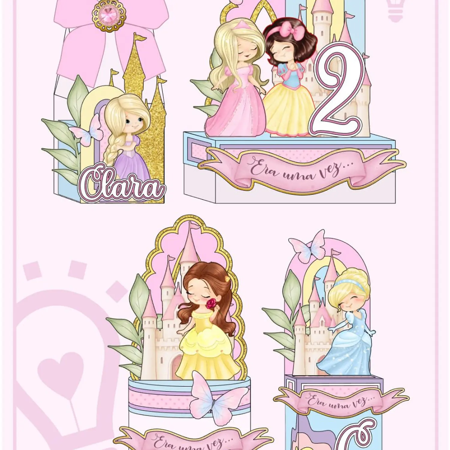 Arquivo Princesas Disney Cute - Pdf e Studio - Criar bv 2