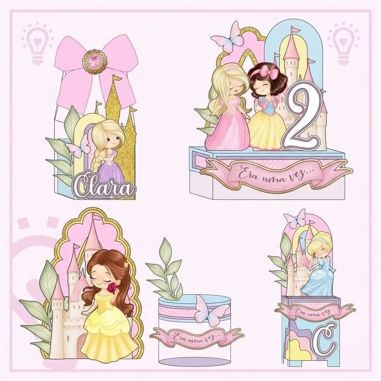Arquivo Princesas Disney Cute - Pdf e Studio - Criar bv