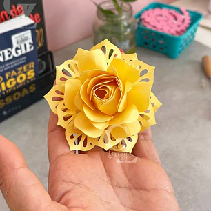 Arquivo De Corte Flor Rendada Para Topo 02- Pdf e Studio 