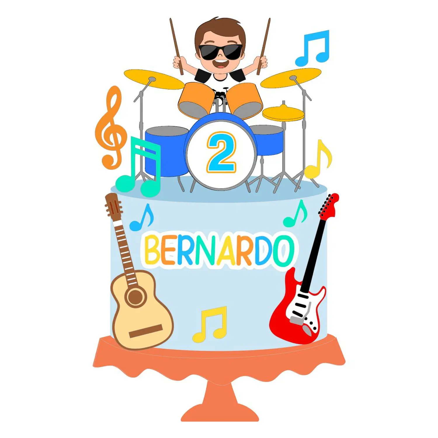Arquivo Topo Menino Baterista Em Camadas 2