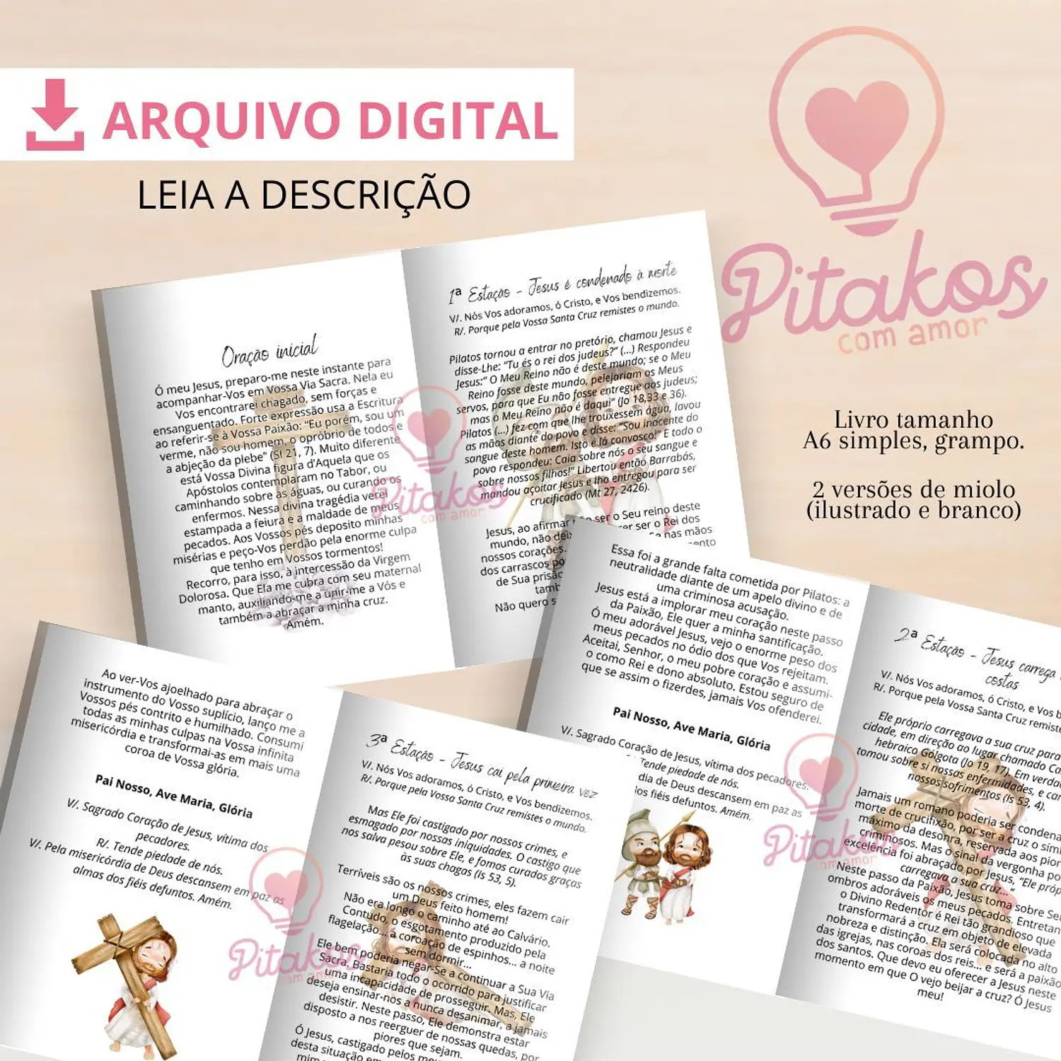 Arquivo Digital Combo L. Orações Terço - Quaresma e Via Sacra - Pitakos 1