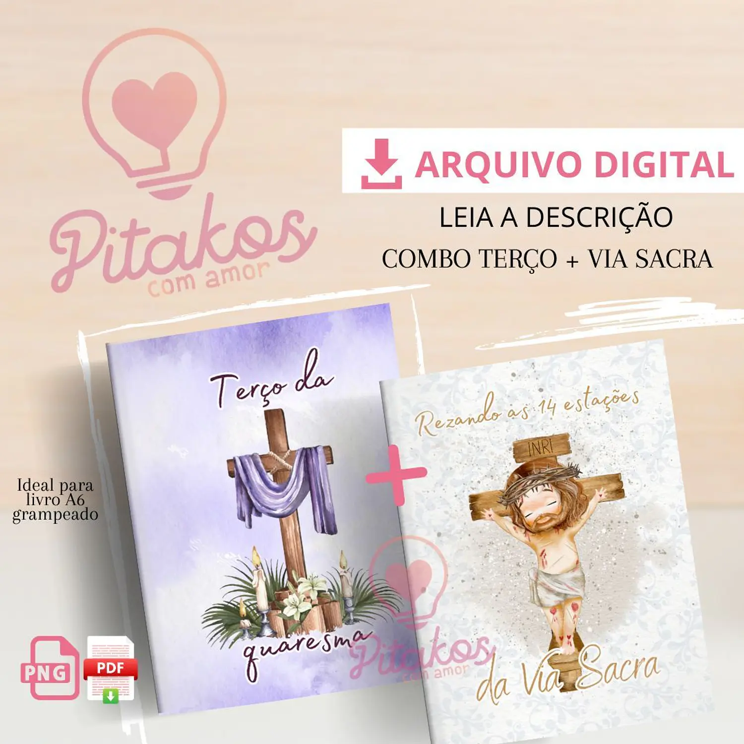 Arquivo Digital Combo L. Orações Terço - Quaresma e Via Sacra - Pitakos 5