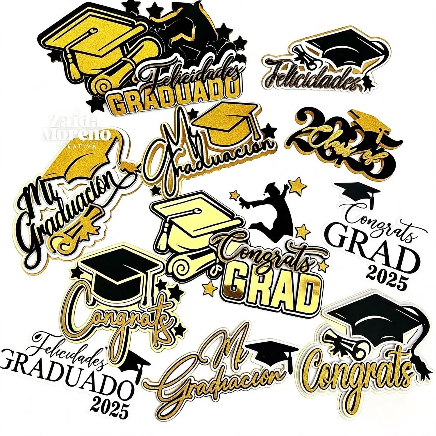 Arquivo Coleção Topos Genéricos Formatura - Studio e Svg - Creativa 2