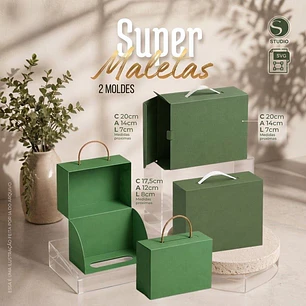 Arquivo Caixa Maleta 2 Modelos - Molde Limpo