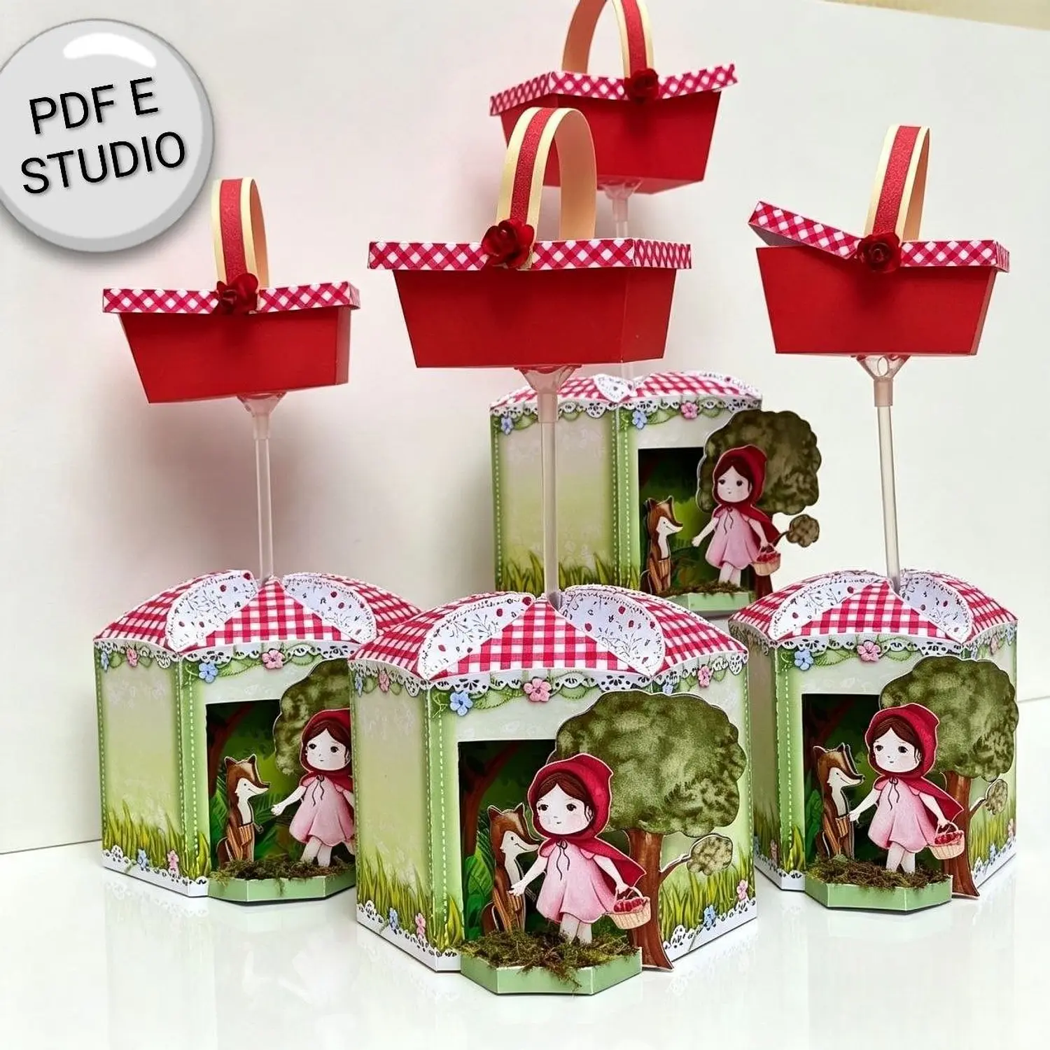 Arquivo Centro De Mesa Chapeuzinho Vermelho - Pdf e Studio
