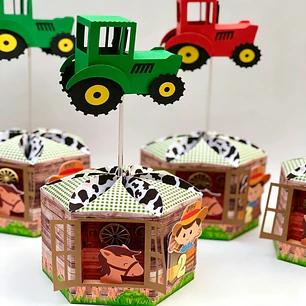 Arquivo Centro De Mesa Fazendinha Com Trator