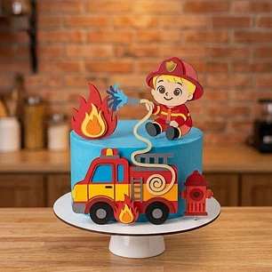 Arquivo Topo De Bolo Bombeiro Baby - Camadas