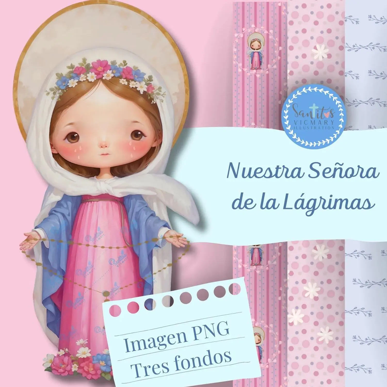 Kit Digital Nossa Senhora Das Lágrimas - Arte Religiosa em  Png