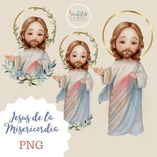Clipart Kit Digital Jesus Misericordioso - Arte Religiosa em  Png