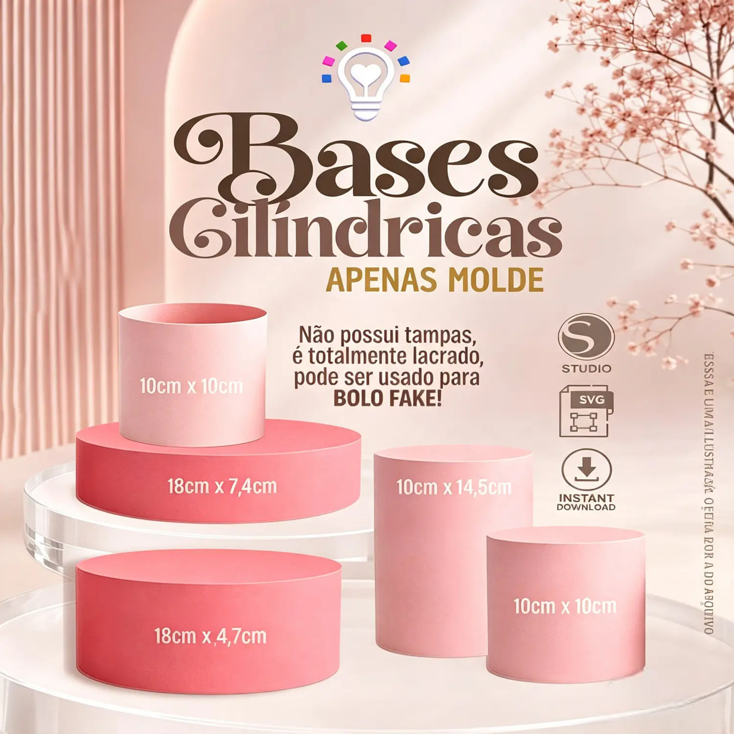 Arquivo Base Cilíndricas - Molde - Criar bv