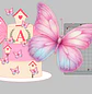 Topo Asas Jardim Casinha Com Borboletas - Thumbnail 3