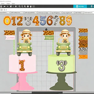Arquivo Safari Menino e Menina Minimalista - Pdf e Studio