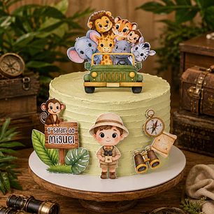Arquivo Topo Safari Menino - Realista - Pdf e Studio 